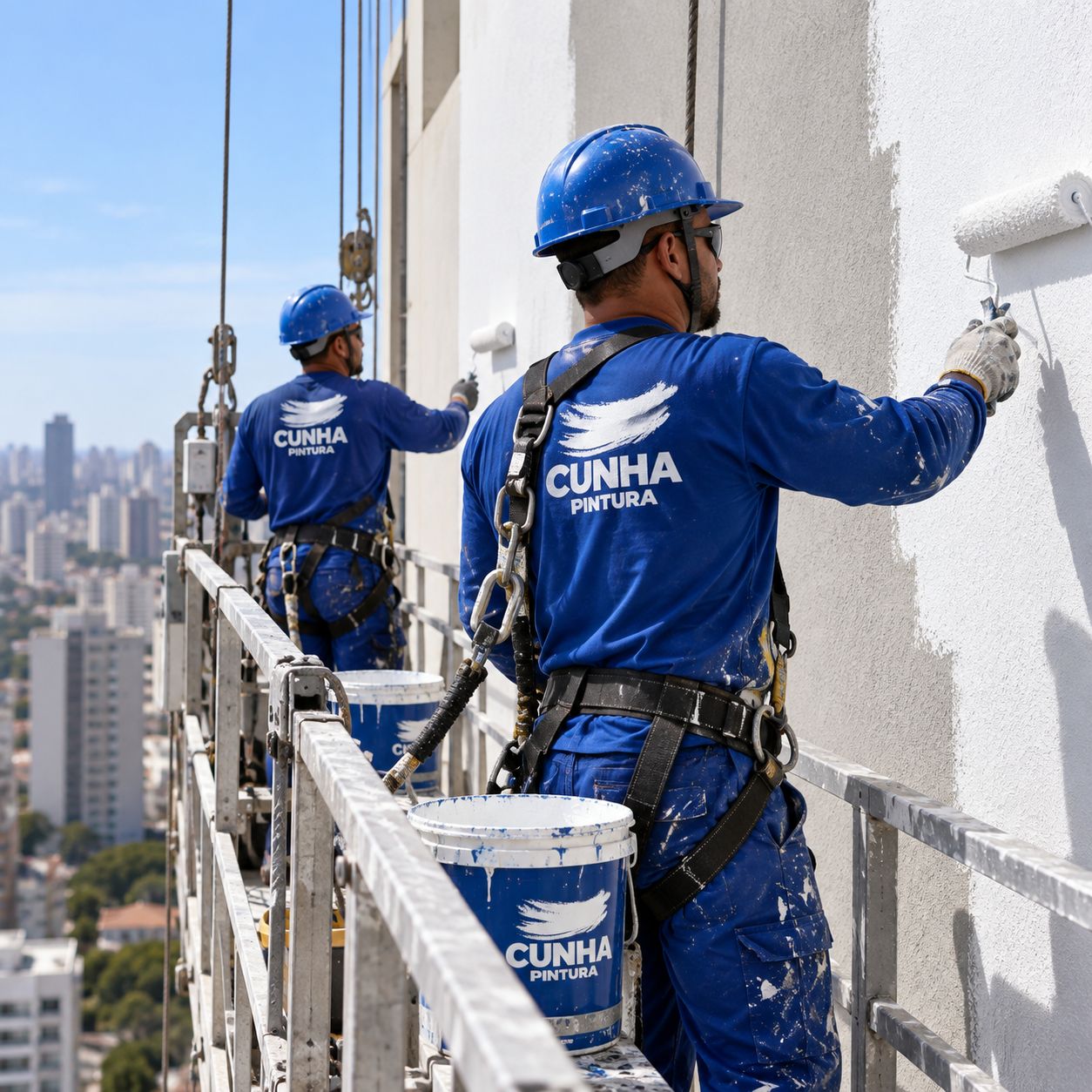 Equipe Cunha Pintura no balancim